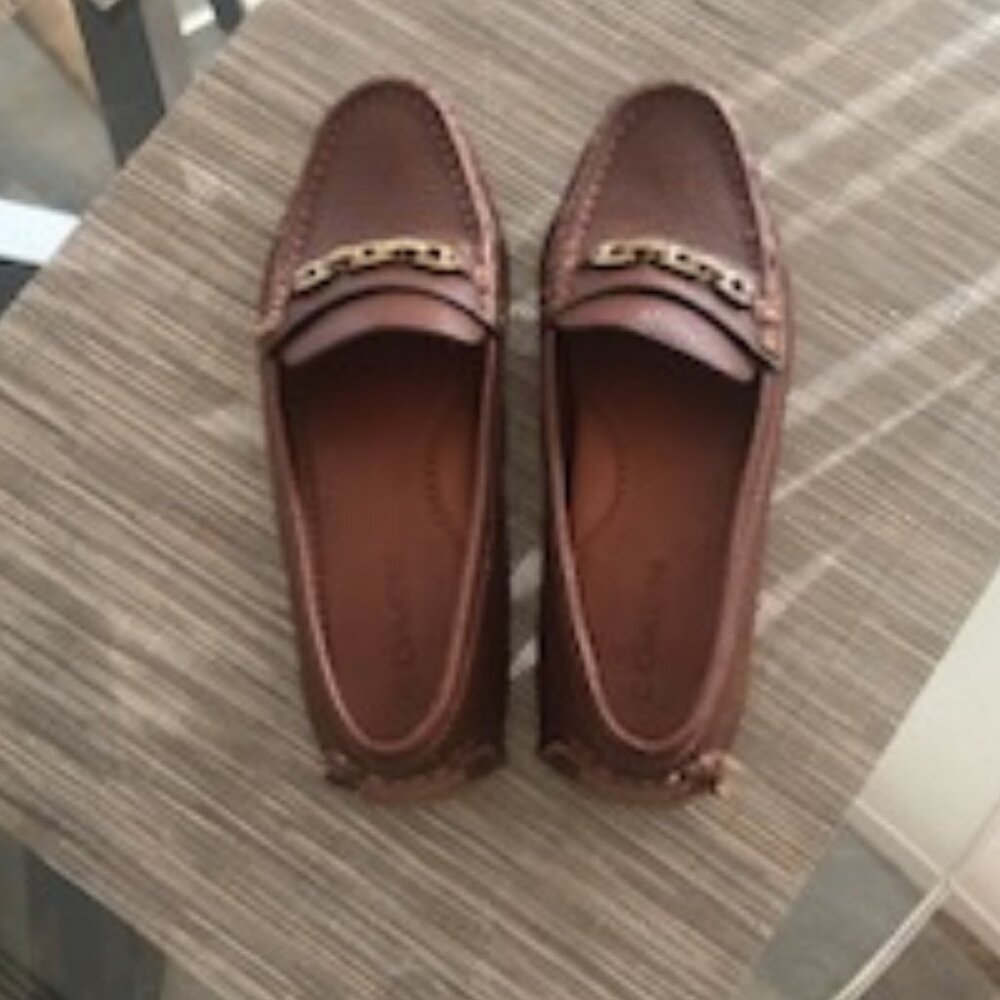 COACH Women's Crosby Driver Turnlock Flats New  Size 8